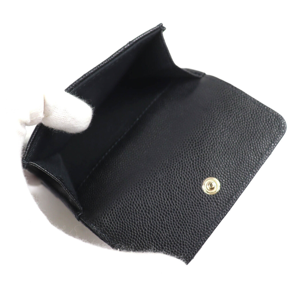 CHANEL Authentic Black Caviar Leather Logo Wallet - Picture 8 of 13